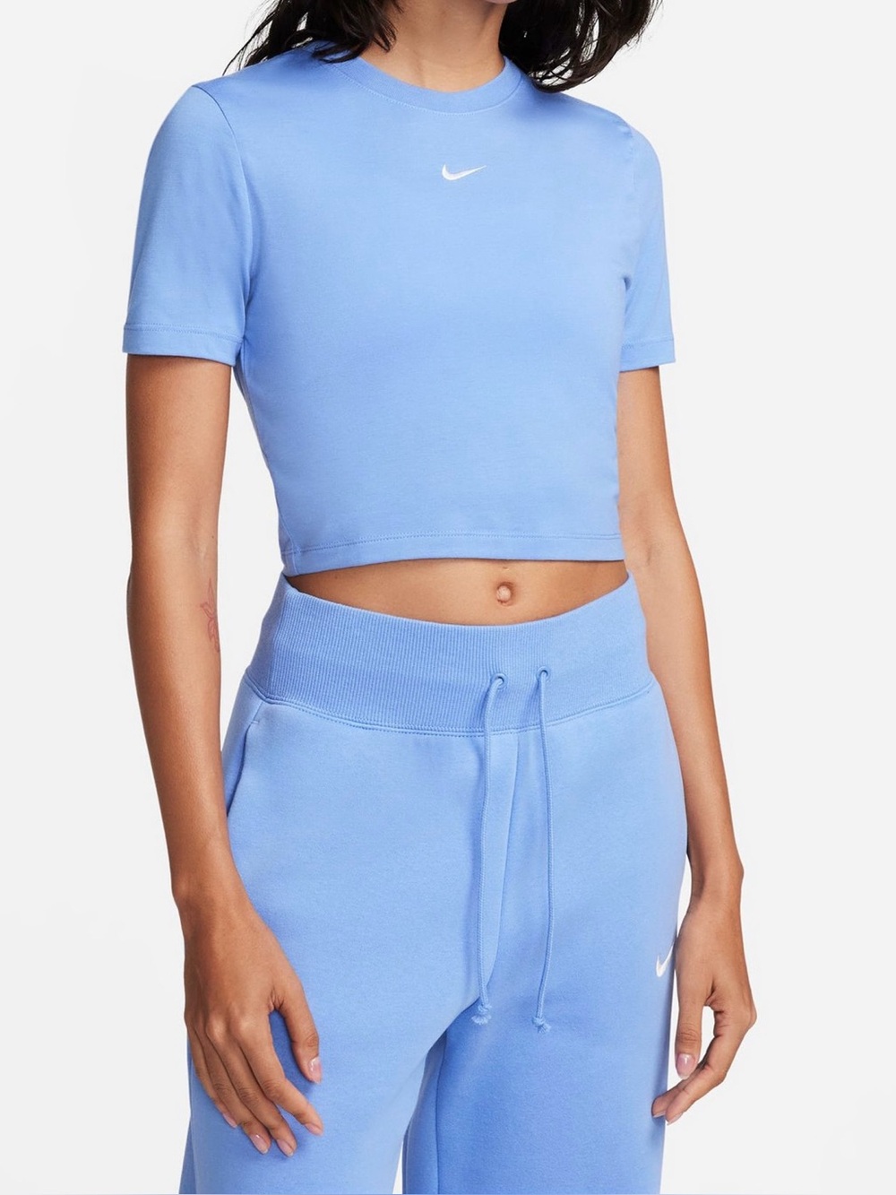 Nike Sportswear Essential Women's Slim Cropped T-Shirt FB2873-450 Polar Size L